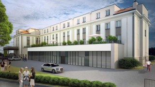 Budynek dawnego domu kultury po przebudowie, wiz. Spcetrum Development