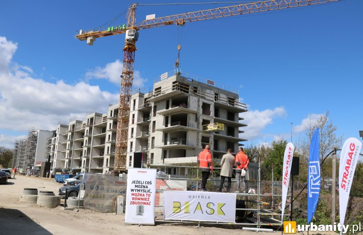 Wiecha na budowie Osiedla Blask w Łodzi, fot. materiały inwestora