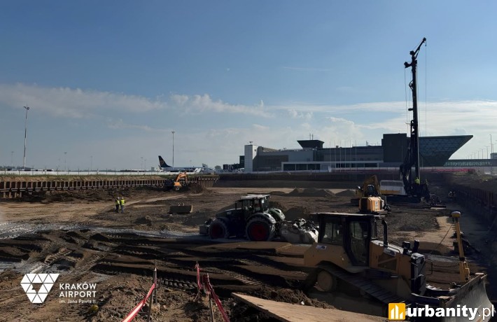 Postęp prac na budowie Terminalu T6 w Porcie Lotniczym Kraków, fot. Kraków Airport