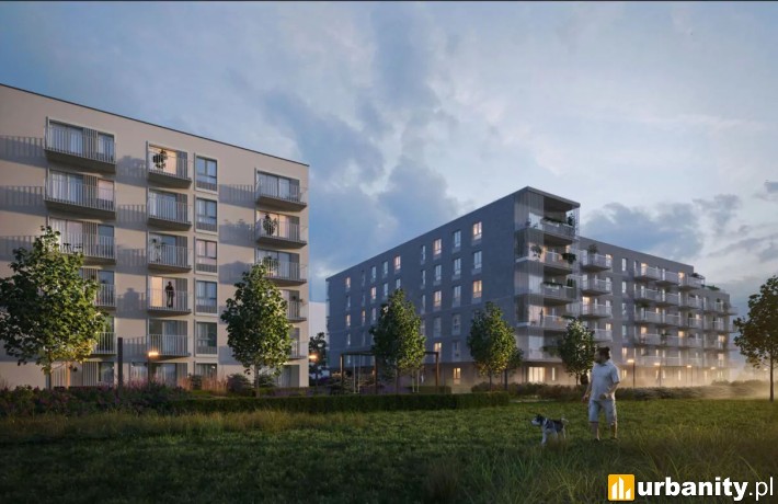 Wizualizacja osiedla Bemowo Vita firmy Develia w Warszawie, wiz. materiały dewelopera