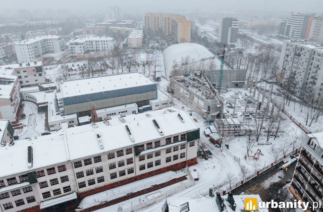 Budowa nowej hali sportowej przy ul. Strumykowej 21 w Warszawie, fot. Balzola