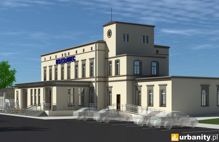 Dworzec w Bolesławcu - wizualizacja - widok ogólny