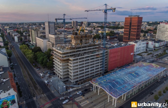 Tak wygląda poziom zaawansowania budowy Hi Piotrkowska 155 w Łodzi - wrzesień 2019