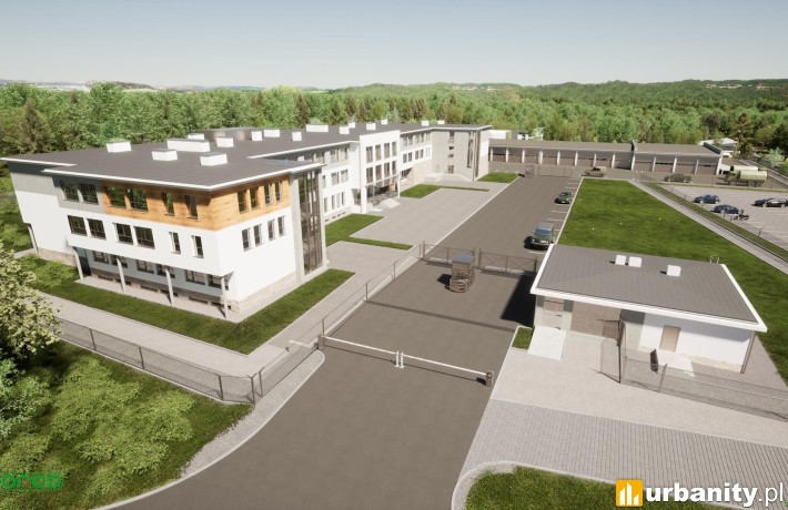 Kompleks w Limanowej dla Wojsk Obrony Terytorialnej, wizualizacja, wiz. materiały dewelopera