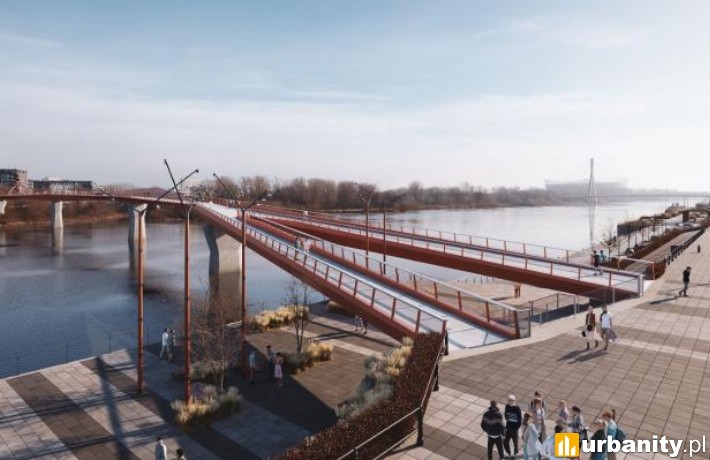 Most pieszo-rowerowy na Pragę