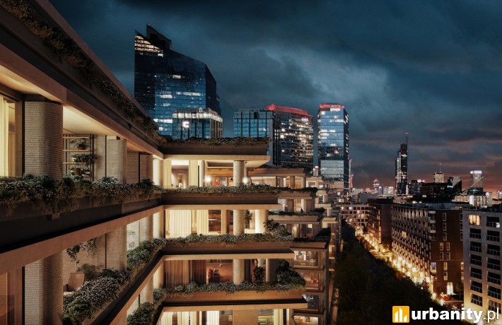 Projekt inwestycji Noho One na Woli, wiz. materiały dewelopera