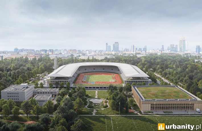 Tak wyglądały będą nowe obiekty sportowe na terenie Skry, wiz. Bujnowski Architekci i ATJ ARCHITEKCI