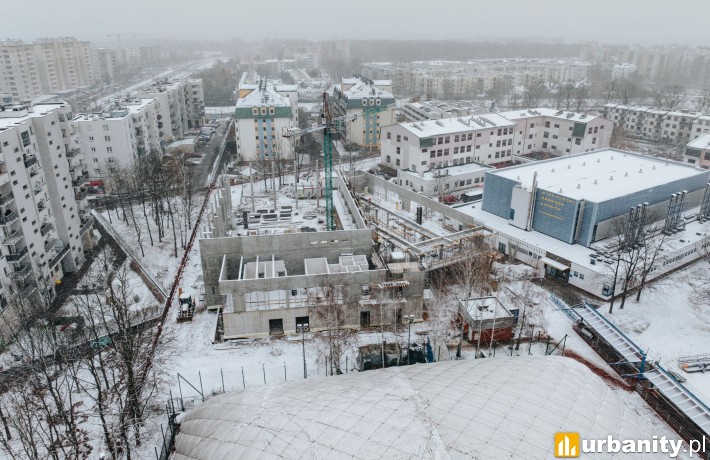 Budowa nowej hali sportowej przy ul. Strumykowej 21 w Warszawie, fot. Balzola