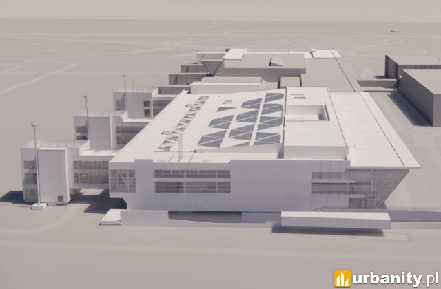 Wizualizacja Terminala T6 w Porcie Lotniczym w Balicach, wiz. Kraków Airport