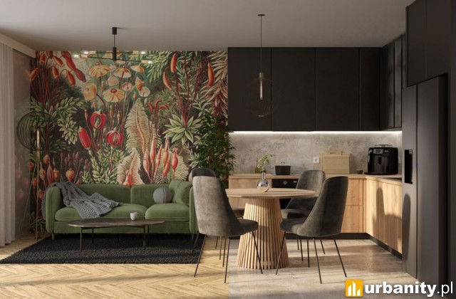 Ponadczasowe połączenie drewna i betonu to doskonałe zestawienie do każdego stylu. Fot. Domni.pl