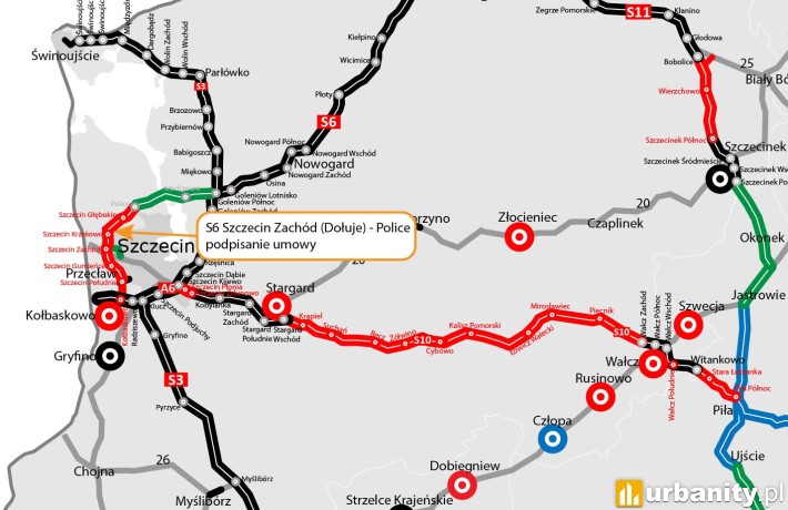 Powstanie kolejny odcinek Zachodniej Obwodnicy Szczecina, wiz. GDDKiA