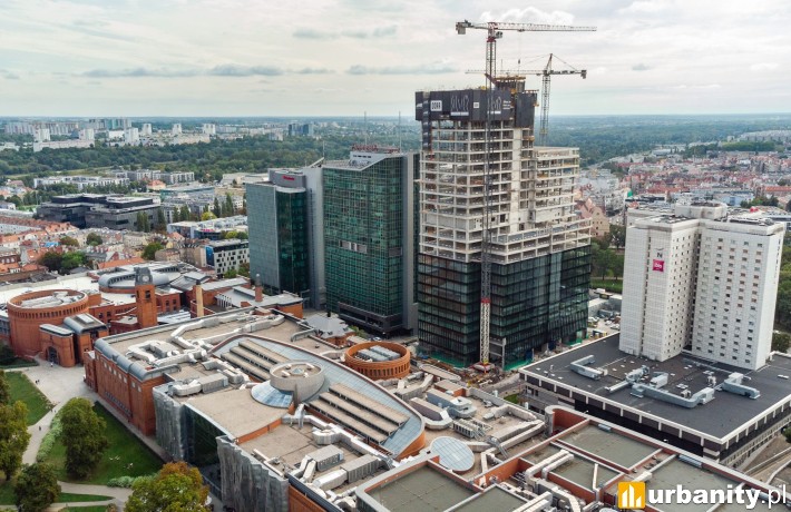 Wiecha na budowie wieżowca Andersia Silver, fot. materiały prasowe