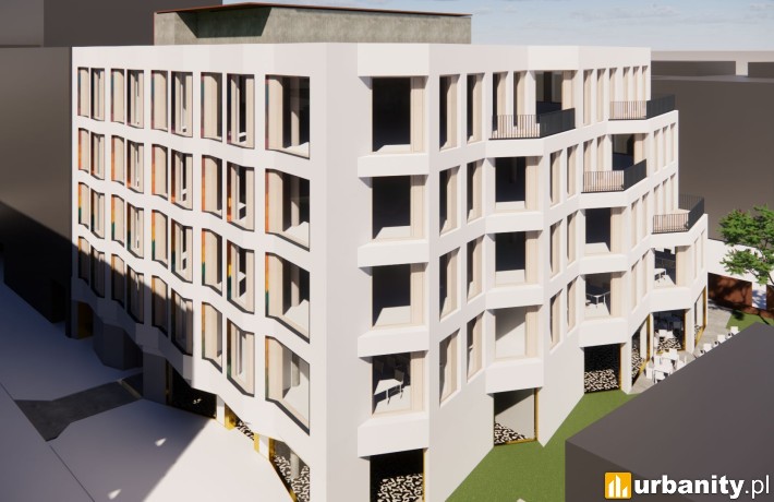 Wizualizacja inwestycji biurowej przy Wujka 9 w Poznaniu, wiz. JEMS Architekci