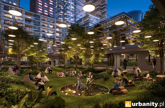 Ogrody Towarowa - projekt zagospdodarowania terenu w centrum Warszawy, wiz. materiały inwestora