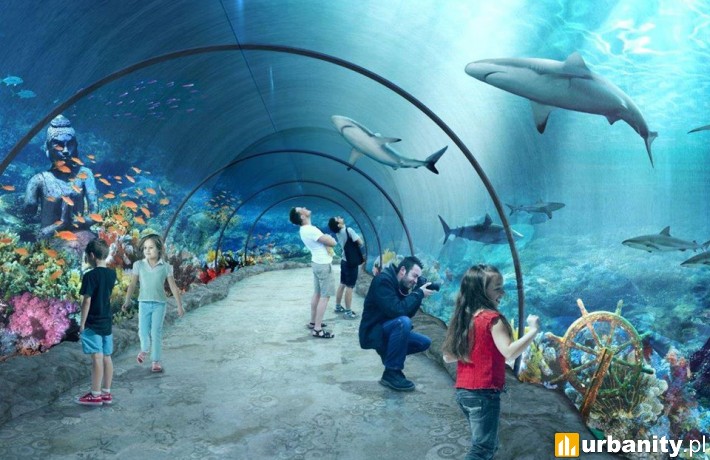 Tunel akrylowy w łódzkim Orientarium - wizualizacja