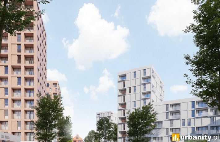 Koncepcja nowego osiedla Vantage przy Krakowskiej, wiz. materiały dewelopera