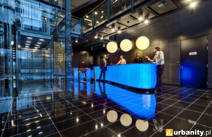 Wnętrza kompleksu Piastów Office Center w Szczecinie