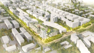 Duża inwestycja w dzielnicy Mokotów na ponad 400 mieszkań. Dominantą 12-piętrowy budynek