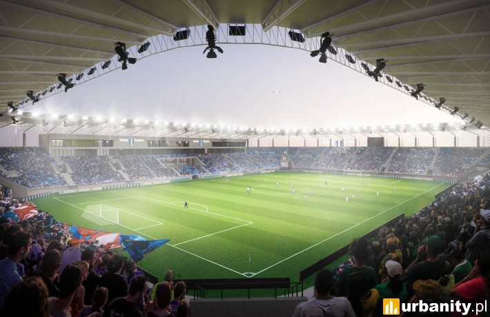 Wizualizacja nowego stadionu piłkarskiego w Płocku