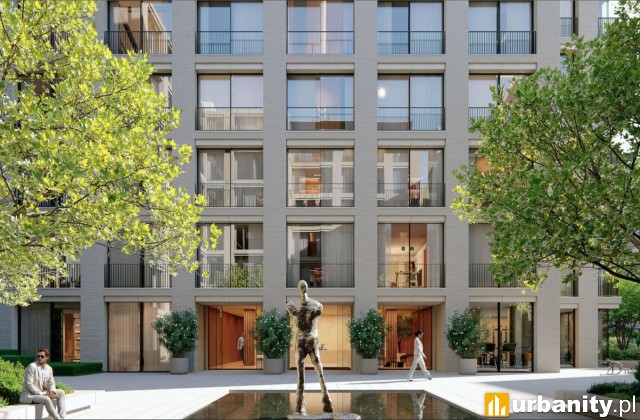 Projekt apartamentowca przy Szarej 10A na Powiślu, wiz. materiały inwestora