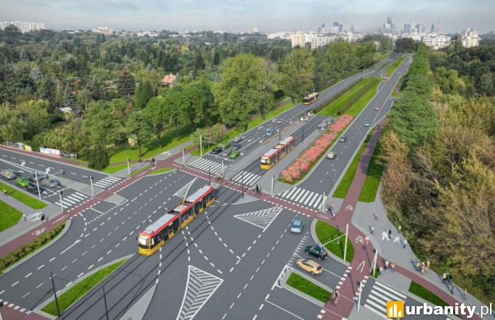 Tramwaj do Wilanowa - wizualizacja, fot. UM Warszawa