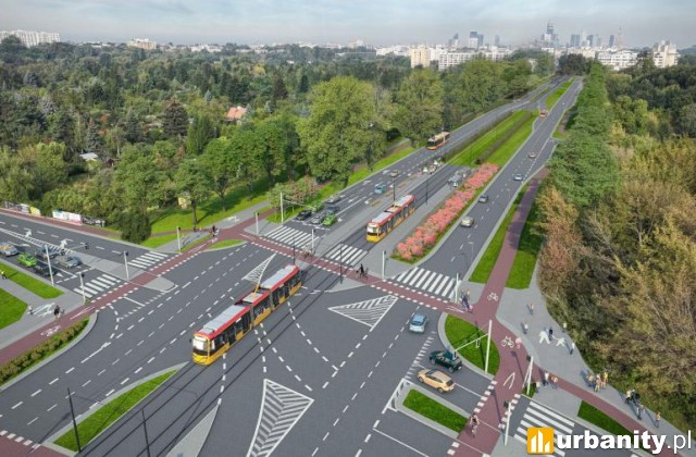 Tramwaj do Wilanowa - wizualizacja, fot. UM Warszawa