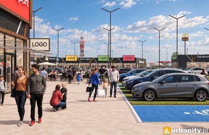 Park handlowy S1 w Świeciu, wizualizacja, wiz. materiały inwestora