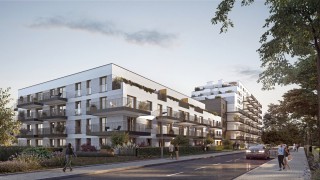 Kaskadowa zabudowa w sąsiedztwie stawu. Skanska prezentuje nową inwestycję w Warszawie