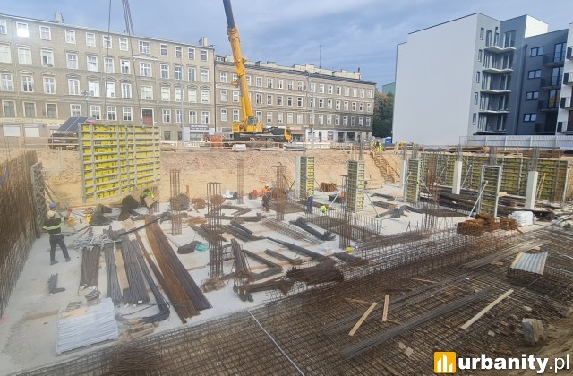 Budowa inwestycji mieszkaniowej Stoczniowiec w Szczecinie, fot. Marina Deweloper