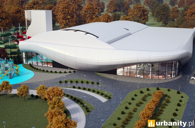 Projekt nowego aquaparku w Lubinie, wiz. materiały inwestora