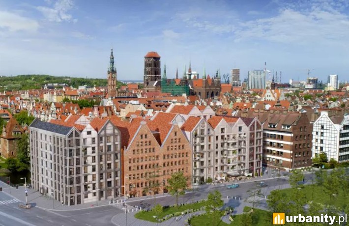 Hotel Renaissance sieci Mariott nad Motławą w Gdańsku, wizualizacja, wiz. Grupa Hotelowa PI Apartamenty&Hotele