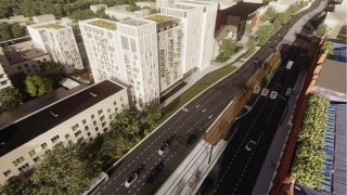 Kopcińskiego 89 - wstępna koncepcja inwestycji, wiz. materiały dewelopera
