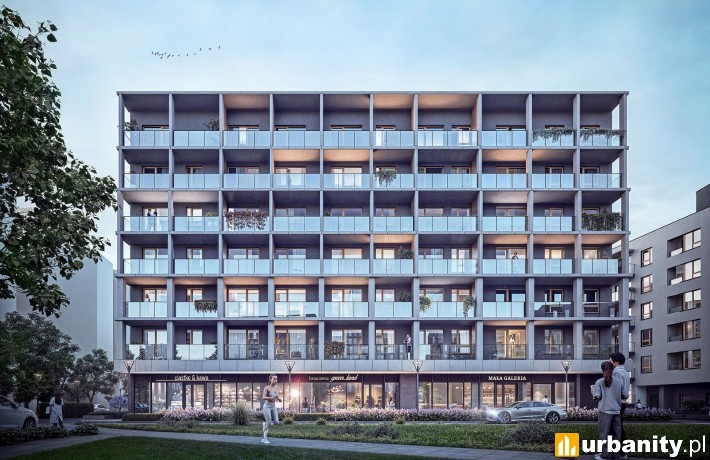 Apartamenty Rudnickiego - Widok na elewację budynku D, wiz. Dom Development