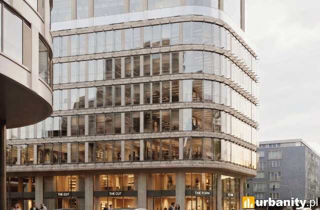 Wizualizacja biurowca Elma po przebudowie, wiz. materiały inwestora