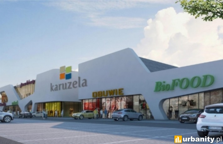 Projekt jednopoziomowego parku handlowego Piaseczno