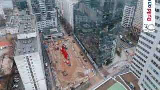Apartamenty Grzybowska 11, prace geotechniczne i fundamentowe, fot. Soletanche Polska