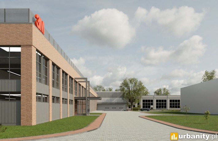 Wizualizacja nowej fabryki 3M we Wrocławiu, wiz. 3M