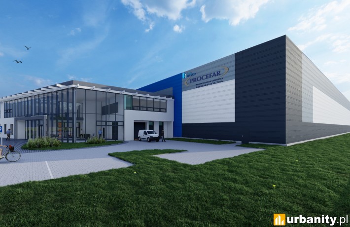 Projekt nowego centrum Grupy Hasco pod Łodzią, wiz. materiały inwestora