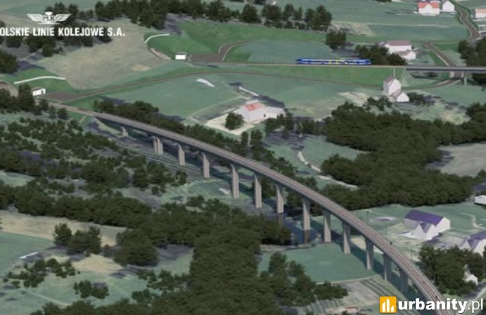 Estakady do 35 metrów wysokości. 1,9 miliarda złotych na budowę strategicznego odcinka kolei