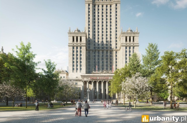 Plac Centralny – zielona rewolucja w centrum stolicy, wiz. materiały inwestora