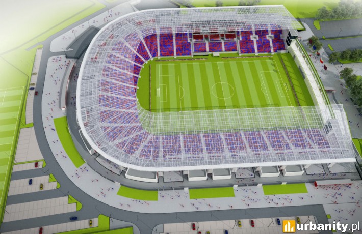 Koncepcja stadionu z trzema trybunami