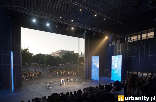 Projekt nowego gmachu TR Warszawa, wiz. materiały inwestora