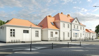 Dworzec Władysławowo - wizualizacja od strony miasta