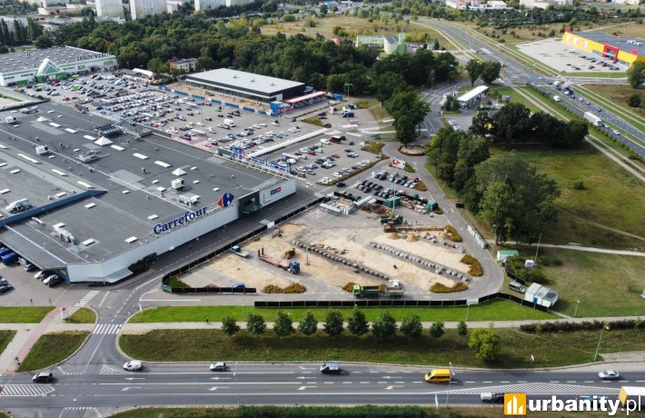 Budowa drugiego retail parku przy Nowych Bielawach, fot. Nowe Bielawy