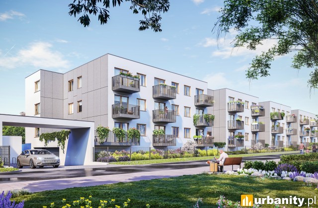 Wizualizacja osiedla Rytmo na warszawskiej Białołęce, wiz. materiały prasowe