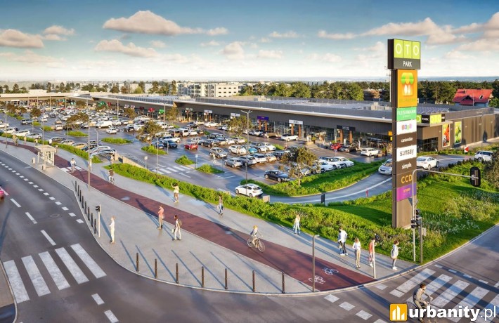 OTO Park Lubin, wizualizacja centrum handlowego, wiz. materiały inwestora