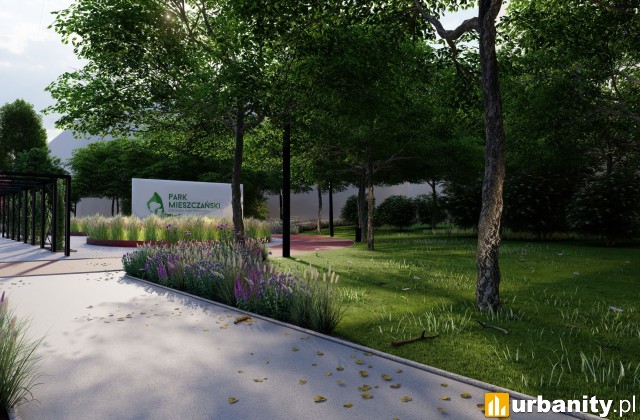 Wizualizacja Parku Mieszczańskiego we Wrocławiu, wiz. PM Projekt