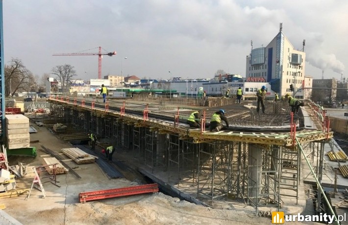 Postęp prac na budowie SQ Business Center we Wrocławiu - marzec 2018 r.