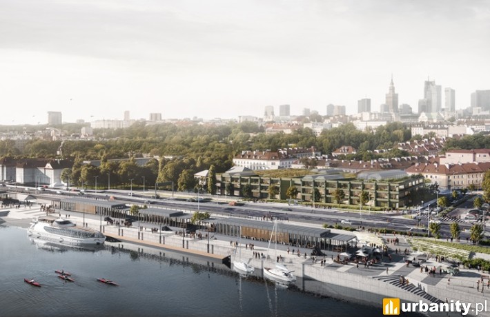 Projekt nowego budynku Uniwersytetu Warszawskiego przy ul. Bednarskiej 2/4, wiz. BBGK Architekci