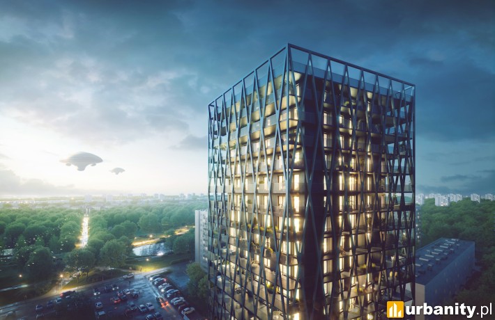 Wizualizacja apartamentowca Cosmo w Chorzowie, wiz. materiały dewelopera